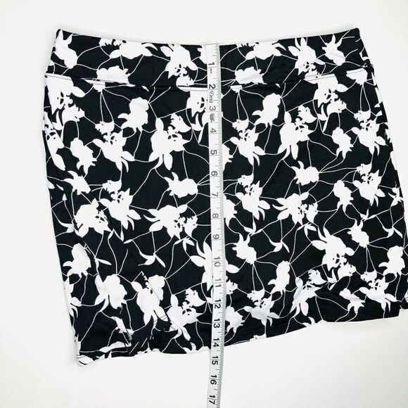 Tranquility Womens Mini Skort Skirt Stretch Waist Black White Small - Picture 4 of 6
